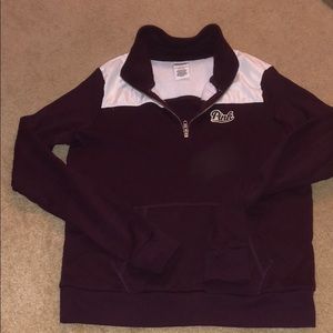 Burgundy Victoria’s Secret “PINK” Half Zip